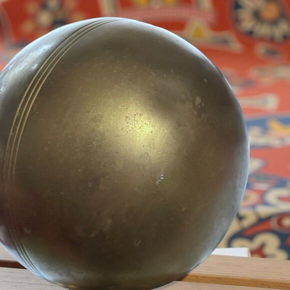 Lucky 3 Elephant Trio Sculpture Holding Sphere – Symbolic Global Art, 7”  Boho D - Picture 6 of 10